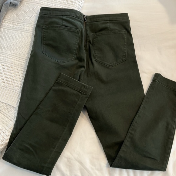 J. Crew hunter green Dannie skinny pants back zipper - Picture 2 of 5